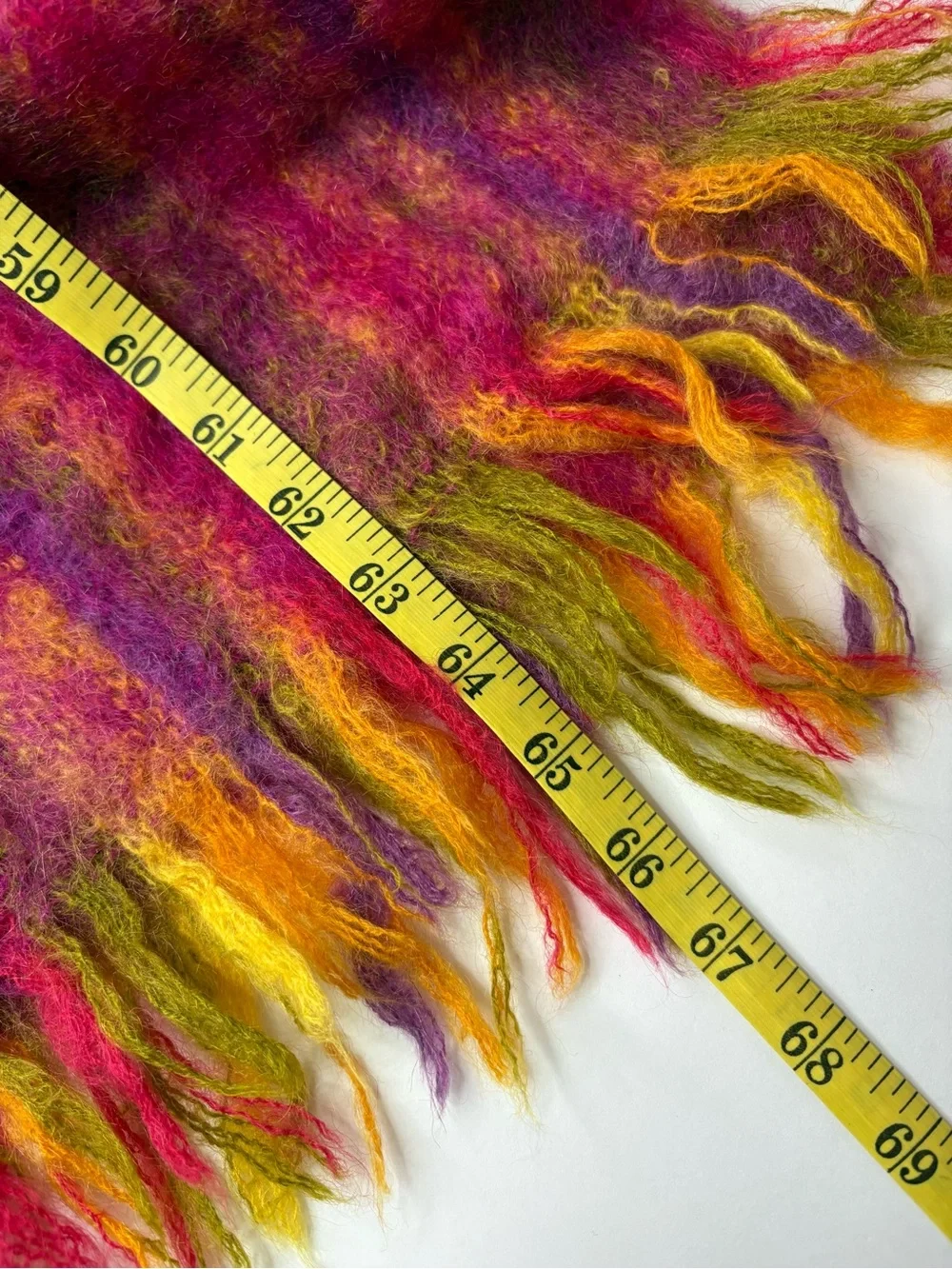 Hudson's Bay Voyageur Mohair‎ Wool Big Scarf Blanket Scotland Pink Purple 21*63